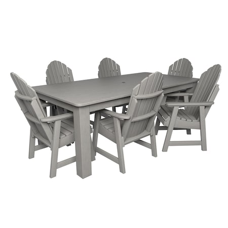 Highwood Usa Hamilton 7pc Rectangular Outdoor Patio Furniture Dining Set 84 x 42 AD-ST7HM1CO5AA-HGR
